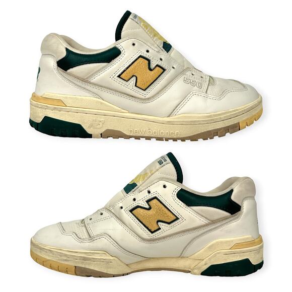 New Balance | M 9.5 / W 11 | NB 550 Aime Leon Dore White/Natural-Green BB550A2 main image 6